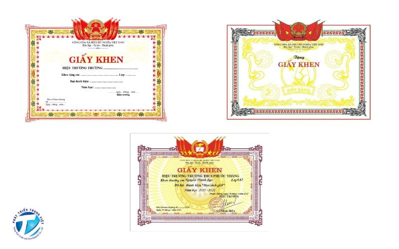 Mẫu giấy khen học sinh (các cấp)